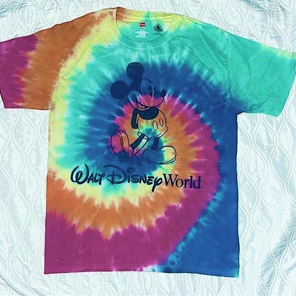 Walt Disney World Mickey Mouse tie-dye tee shirt size M - Picture 1 of 7